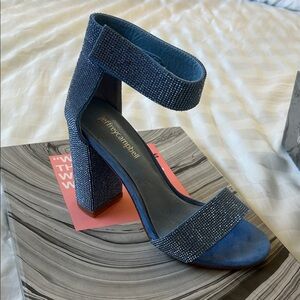 Jeffrey Campbell Sparkling Blue Block Heels